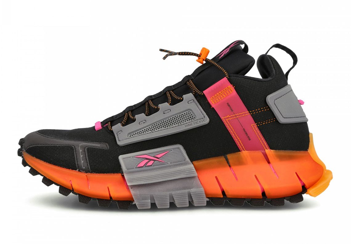 Reebok Zig Kinetica Edge черный с оранжевым, текстиль, мужские