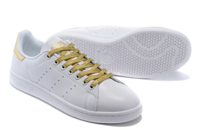 Adidas Stan Smith белые с золотым (39-44)