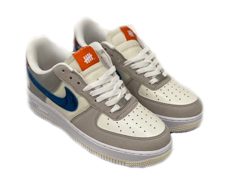 Nike Air Force 1 Low серый-белый, кожа нубук, мужские