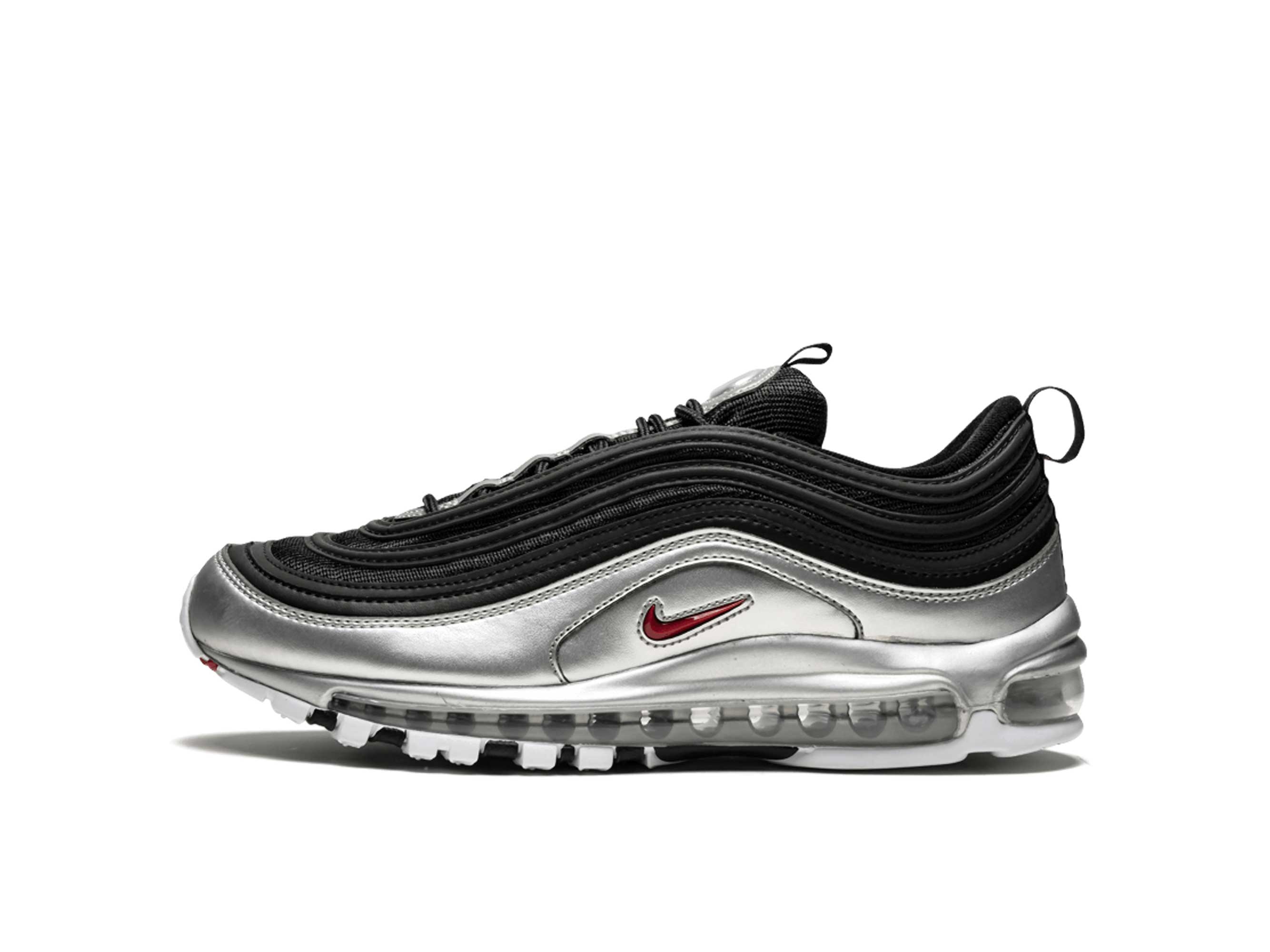 Nike Air Max 97 Black/Silver, черный, серебряный, текстиль, кожа, мужские