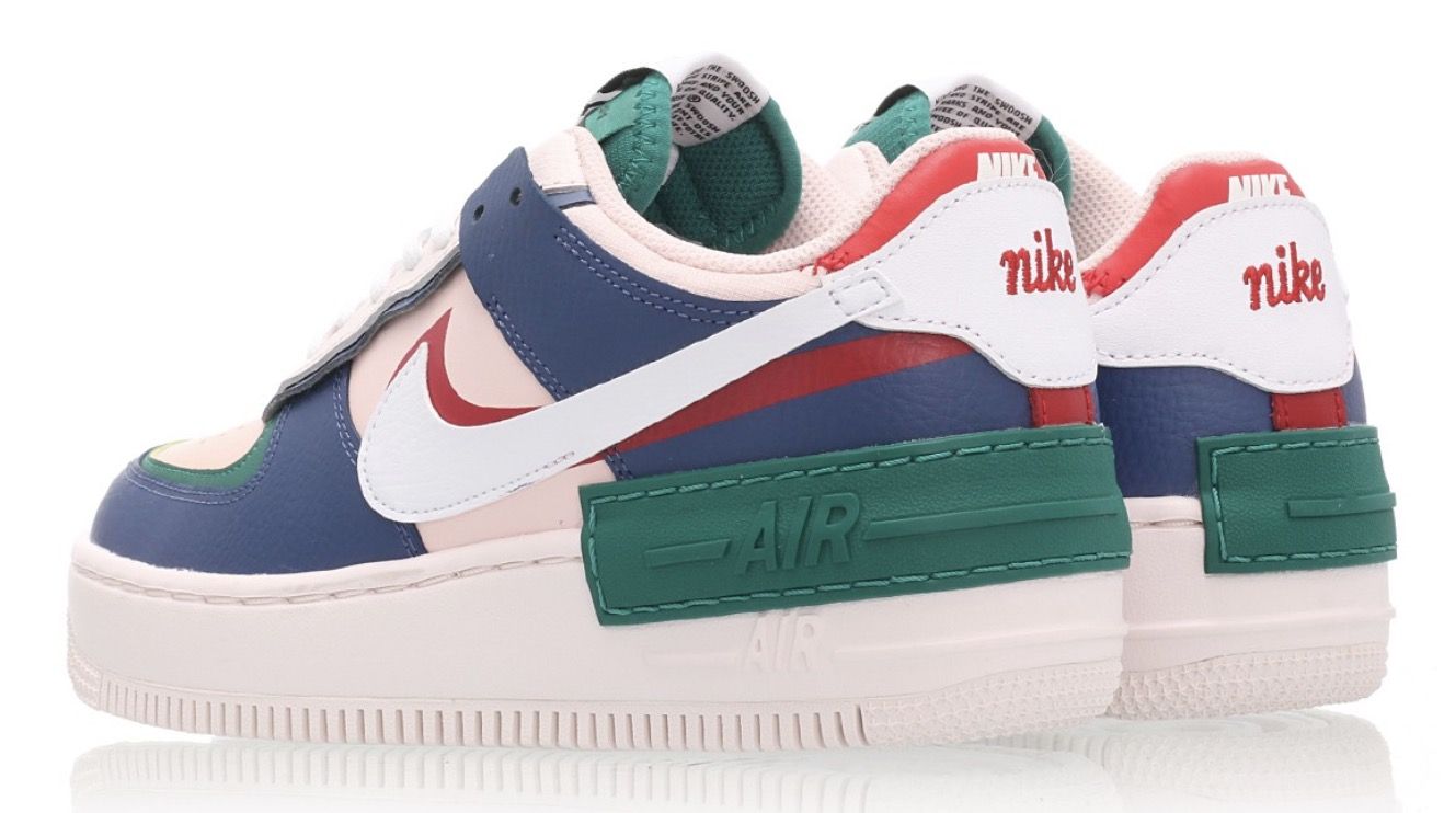 Nike Air Force 1 Shadow "Mystic Navy", разноцветные, кожа