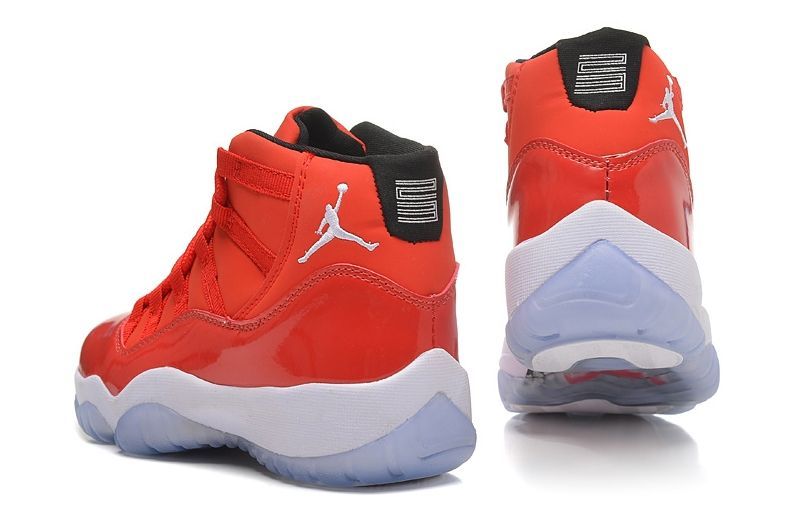 Nike Air Jordan 11 Retro Red/White, красный, белый, кожа, текстиль, мужские