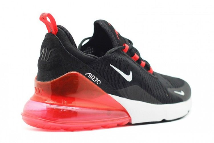 Nike Air Max 270 Black/White/Red, черный с белым и красным, нейлон, мужские