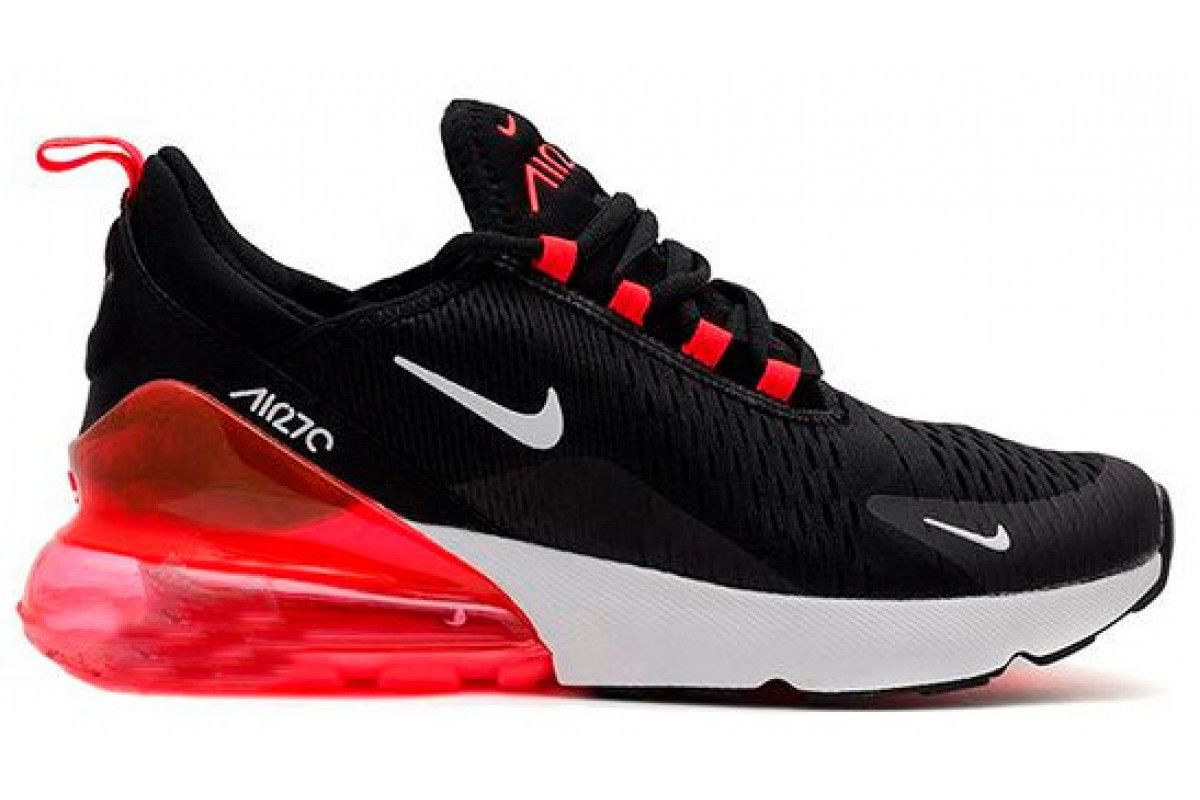 Nike Air Max 270 Black/White/Red, черный с белым и красным, нейлон, мужские