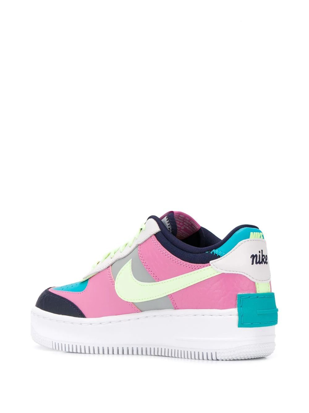 Nike Air Force 1 Shadow белые с оранжевым, кожаные, женские