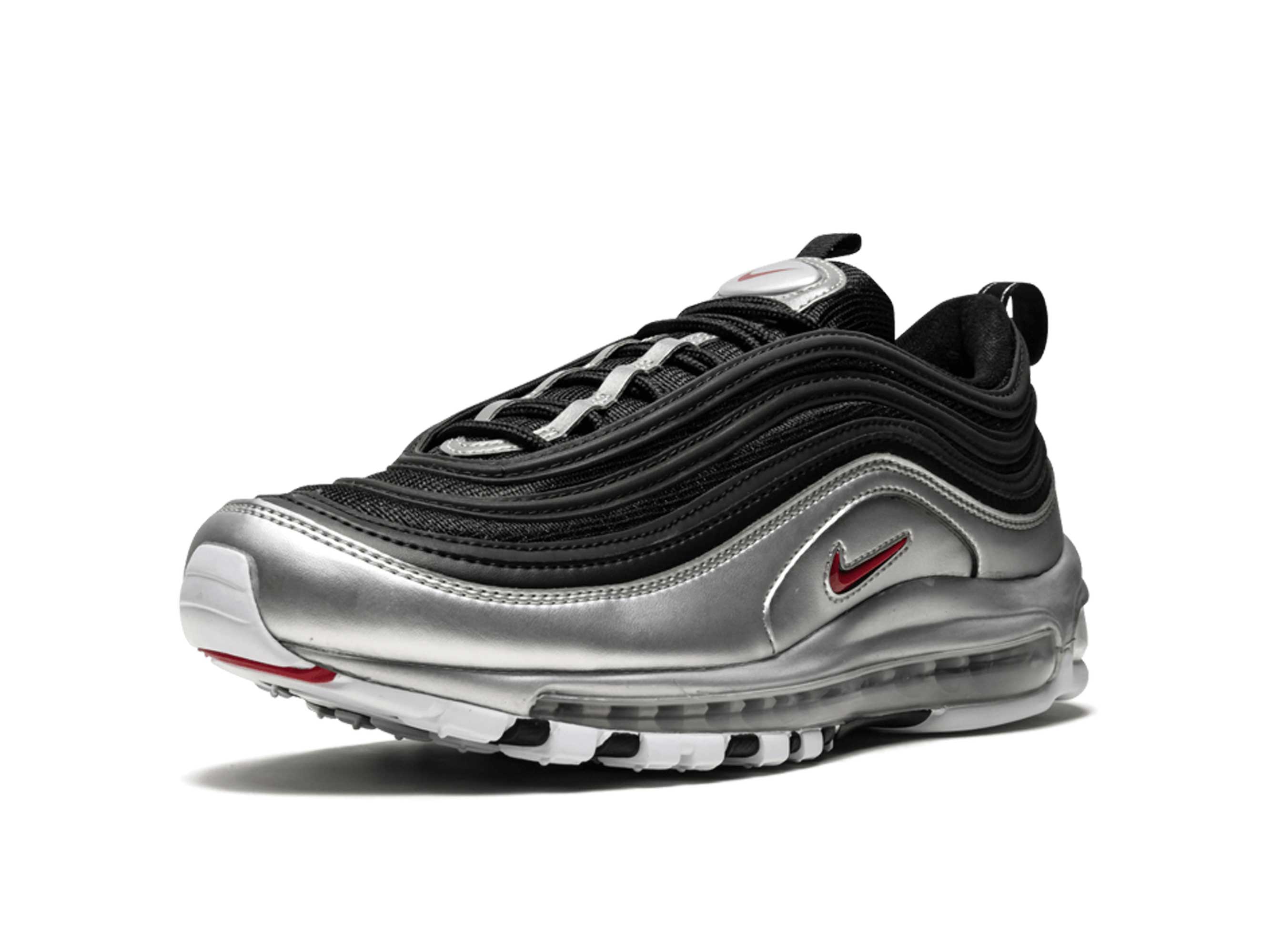 Nike Air Max 97 Black/Silver, черный, серебряный, текстиль, кожа, мужские